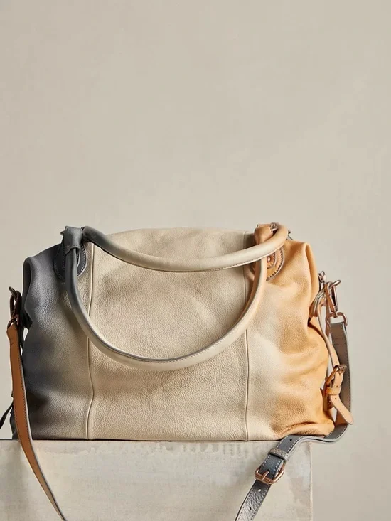 Free People We The Free Ombre Emerson Tote Bag Italian Straw Ombre NEW! Sold Out - Picture 3 of 5